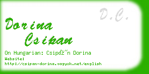 dorina csipan business card